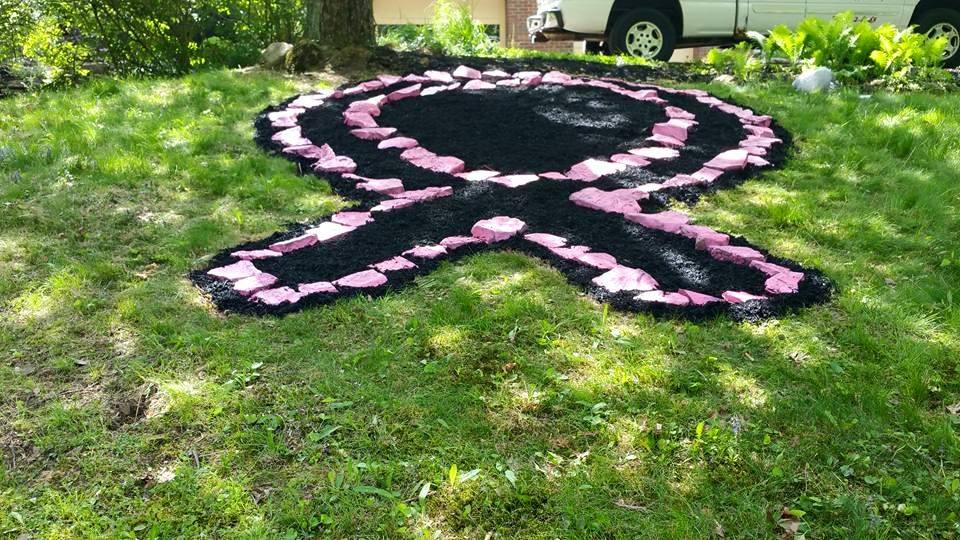 Iden Design Garden Rocks tribute to Breast Cancer awareness